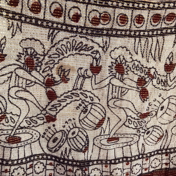 Vintage 70’s boho lurex wrap skirt - Picture 9 of 9